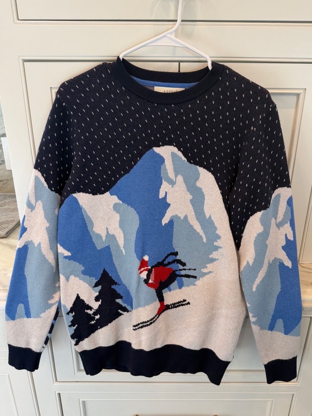 Men's Mountain Ski Knit Sweater - Navy & Blue